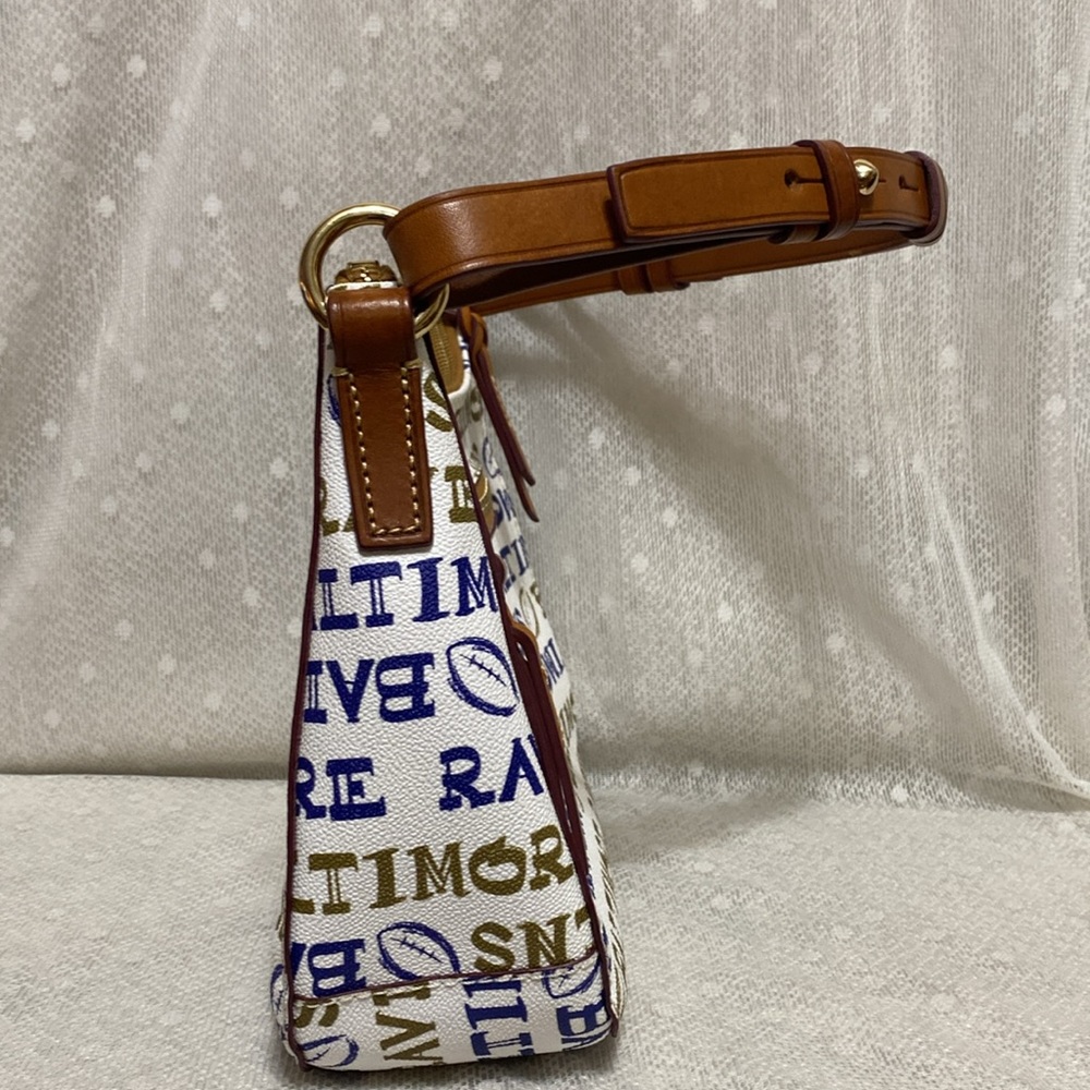 Dooney & Bourke Baltimore Ravens Doodle Small Kiley Hobo - Picture 9 of 16